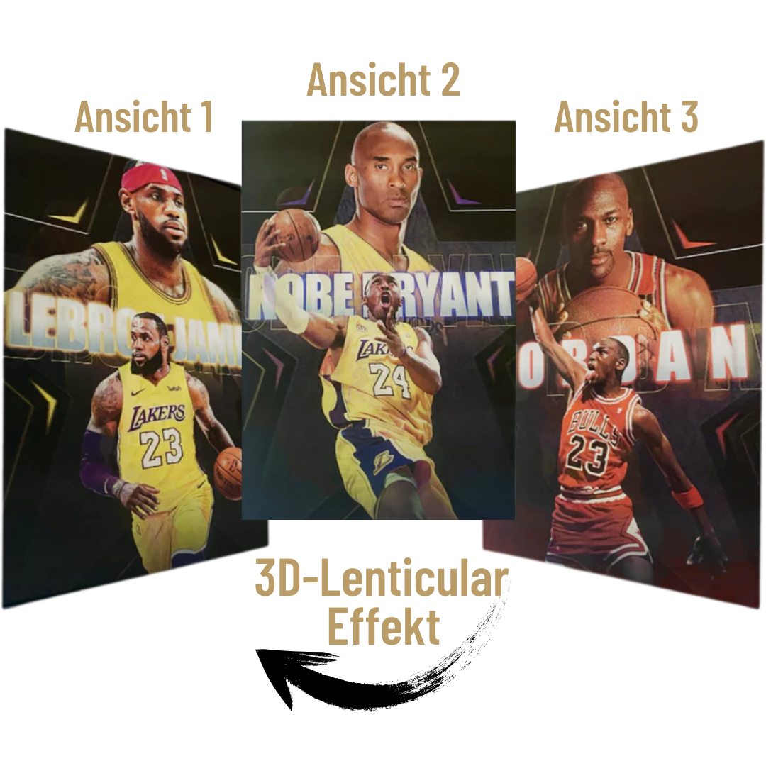 3D Lenticular Poster Basketball NBA Legenden